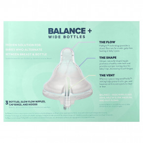 Evenflo Feeding, Balance+, флаконы, широкая, для детей от 0 месяцев, медленный поток, 3 флакона по 150 мл (5 унций) в Москве - eco-herb.ru | изображение Evenflo Feeding, Balance+, флаконы, широкая, для детей от 0 месяцев, медленный поток, 3 флакона по 150 мл (5 унций) в Москве - eco-herb.ru | фото