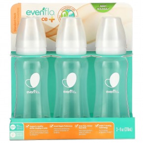 Evenflo Feeding, Balance+, флаконы со стандартными свойствами, для детей от 0 месяцев, с медленным потоком, 3 флакона по 270 мл (9 унций) в Москве - eco-herb.ru | фото
