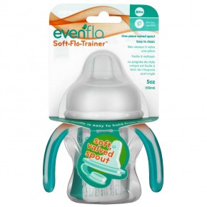 Evenflo Feeding, Soft-Flo Trainer, для детей от 6 месяцев, зеленый, 150 мл (5 унций) в Москве - eco-herb.ru | фото