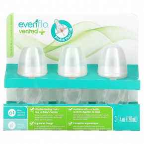 Evenflo Feeding, Прозрачные флаконы из полипропилена с вентиляцией и Twist, стандартные, от 0 месяцев, с медленным потоком, 6 флаконов по 120 мл (4 унции) в Москве - eco-herb.ru | фото