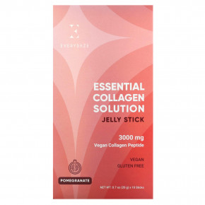 Everydaze, Essential Collagen Solution, желе в стиках, гранат, 3000 мг, 10 стиков по 20 г (0,7 унции) в Москве - eco-herb.ru | фото