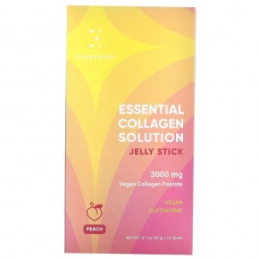 Everydaze, Желе-стик Essential Collagen Solution, персик, 3000 мг, 10 стиков по 20 г (0,7 унции) - описание