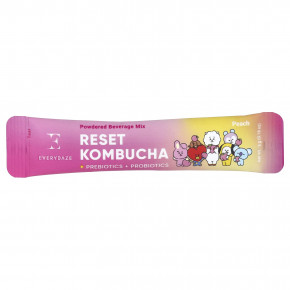 Everydaze, Reset Kombucha, порошковая смесь для напитков, персик, 10 пакетиков по 5 г (0,18 унции) в Москве - eco-herb.ru | фото