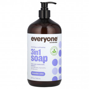 Everyone, мыло 3 в 1, лаванда и алоэ, 946 мл (32 жидк. унции) - описание | фото