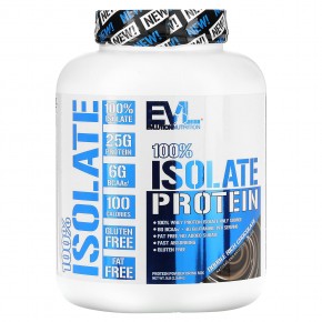 EVLution Nutrition, 100% изолят протеина, шоколад двойного насыщения, 2,268 кг (5 фунтов) - описание