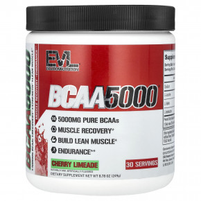 EVLution Nutrition, BCAA5000®, вишневый лаймад, 249 г (8,78 унции) - описание | фото