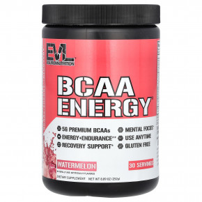 EVLution Nutrition, BCAA Energy, со вкусом арбуза, 252 г (8,89 унции) - описание | фото