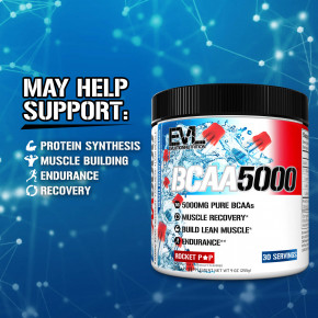 EVLution Nutrition, BCAA5000®, Rocket Pop, 255 г (9 унций) в Москве - eco-herb.ru | фото