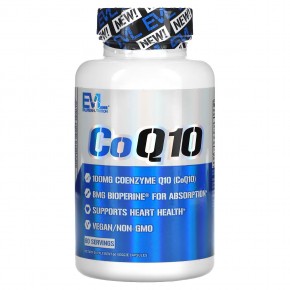 EVLution Nutrition, CoQ10, 100 mg, 60 Veggie Capsules в Москве - eco-herb.ru | фото