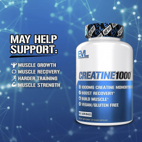 EVLution Nutrition, Creatine1000®, 1000 мг, 120 растительных капсул (500 мг в 1 капсуле) в Москве - eco-herb.ru | фото