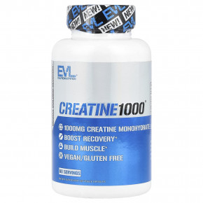EVLution Nutrition, Creatine1000®, 120 растительных капсул (500 мг на капсулу) - описание | фото
