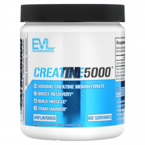 EVLution Nutrition, CREATINE5000, без добавок, 300 г (10,58 унции) - описание | фото