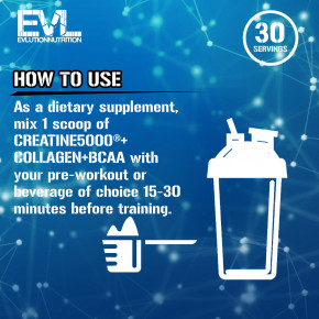 EVLution Nutrition, Creatine5000® с коллагеном и BCAA, для женщин, без добавок, 249 г (8,8 унции) в Москве - eco-herb.ru | фото