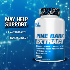 EVLution Nutrition, экстракт коры сосны, 90 вегетарианских капсул (240 мг в 1 капсуле) в Москве - eco-herb.ru | фото