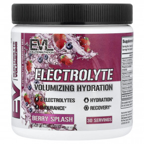 EVLution Nutrition, Electrolyte Volumizing Hydration, ягодный всплеск, 114 г (4,02 унции) (Товар снят с продажи) в Москве - eco-herb.ru | фото