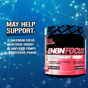 EVLution Nutrition, ENGN Focus, предтренировочный комплекс, со вкусом арбуза, 270 г (9,52 унции) (Товар снят с продажи) в Москве - eco-herb.ru | фото
