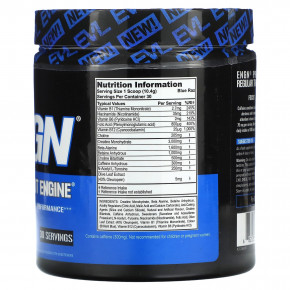 EVLution Nutrition, ENGN, Pre-Workout Engine, Blue Raz, 312 г (11 унций) в Москве - eco-herb.ru | фото