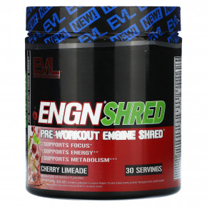 EVLution Nutrition, ENGN Shred, предтренировочный клочок, вишневый лайм, 249 г (8,8 унции) в Москве - eco-herb.ru | фото