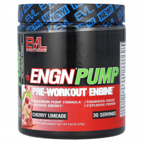 EVLution Nutrition, Enrn Pump, предтренировочный комплекс, со вкусом вишневого лаймада, 270 г (9,52 унции) в Москве - eco-herb.ru | фото