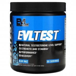 EVLution Nutrition, EVLTest, голубая малина, 210 г (7,4 унции) - описание | фото