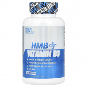 EVLution Nutrition, HMB + витамин D3, 90 растительных капсул - описание | фото