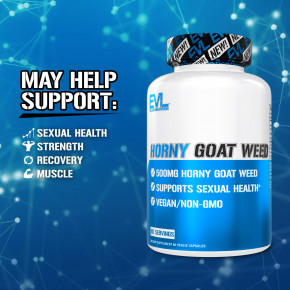 EVLution Nutrition, Horny Goat Weed, 500 мг, 60 растительных капсул в Москве - eco-herb.ru | фото