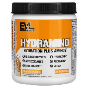 EVLution Nutrition, HydrAmino, Orange Mango, 8.4 oz (237 g) - описание
