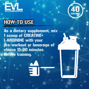 EVLution Nutrition, креатин и L-аргинин, без добавок, 200 г (7,05 унции) в Москве - eco-herb.ru | фото