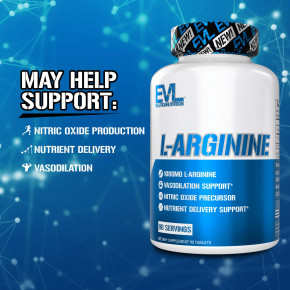 EVLution Nutrition, L-аргинин, 1 г, 90 таблеток в Москве - eco-herb.ru | фото