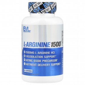 EVLution Nutrition, L-Arginine1500®, L-аргинин, 100 капсул (750 мг в 1 капсуле) - описание | фото