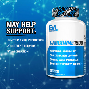 EVLution Nutrition, L-Arginine1500, L-аргинин, 1500 мг, 100 капсул (750 мг в 1 капсуле) в Москве - eco-herb.ru | фото