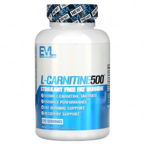 EVLution Nutrition, L-Carnitine500®, L-карнитин, 500 мг, 120 капсул в Москве - eco-herb.ru | фото