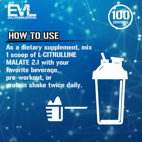 EVLution Nutrition, L-цитруллин малат 2:1, без вкусовых добавок, 200 г (7,05 унции) в Москве - eco-herb.ru | фото