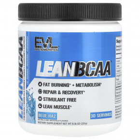 EVLution Nutrition, Lean BCAA, Blue Raz, 237 г (8,36 унции) в Москве - eco-herb.ru | фото