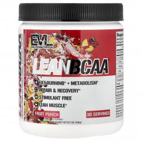 EVLution Nutrition, Lean BCAA®, фруктовый пунш, 246 г (8,7 унции) в Москве - eco-herb.ru | изображение EVLution Nutrition, Lean BCAA®, фруктовый пунш, 246 г (8,7 унции) в Москве - eco-herb.ru | фото