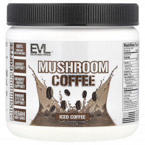 EVLution Nutrition, Mushroom Coffee, холодный кофе, 120 г (4,2 унции) - описание | фото