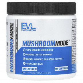 EVLution Nutrition, MushroomMode, грибной продукт, без добавок, 64 г (2,26 унции) - описание | фото