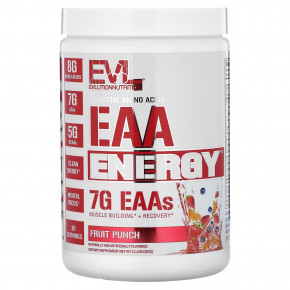 EVLution Nutrition, незаменимые аминокислоты, EAA Energy, фруктовый пунш, 357 г (12,6 унции) в Москве - eco-herb.ru | фото