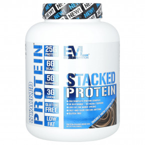 EVLution Nutrition, Stacked Protein, шоколад двойного насыщения, 2268 кг (5 фунтов) - описание