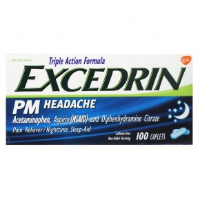 Excedrin, PM Headache, 100 капсул в Москве - eco-herb.ru | фото