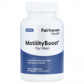 Fairhaven Health, MotilityBoost®, добавка для поддержки фертильности мужчин, 60 капсул - описание | фото