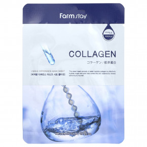 Farmstay, Collagen Visable Difference, тканевая маска с коллагеном, 1 шт., 23 мл (0,77 жидк. унции) в Москве - eco-herb.ru | фото