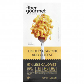 Fiber Gourmet, Легкие макароны с сыром, 170 г (6 унций) - описание | фото