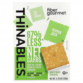 Fiber Gourmet, Thinables®, пеппер Джек, 120 г (4,25 унции) - описание | фото