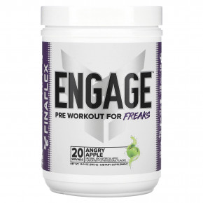 Finaflex, Engage, Pre Workout For Freaks, Angry Apple, 545 г (19,3 унции) - описание