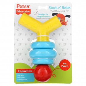 Fisher-Price, Pets, Stack n 'Relax Treat Dispensing Toy, для собак, 1 жевательная игрушка в Москве - eco-herb.ru | фото