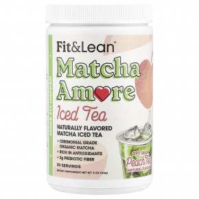 Fit & Lean, Чай со льдом Matcha Amore, персиковый чай, 141 г (5 унций) в Москве - eco-herb.ru | фото