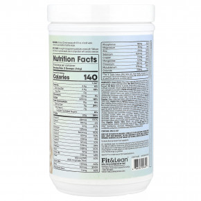 Fit & Lean, коктейль, комплексное питание для физической активности, со вкусом ванильного мороженого, 440 г (0,97 фунта) в Москве - eco-herb.ru | фото