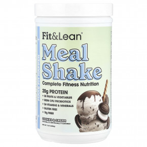 Fit & Lean, Meal Shake, комплексное питание для фитнеса, печенье и сливки, 450 г (1 фунт) - описание | фото