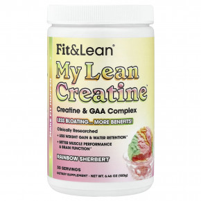 Fit & Lean, My Lean Creatine™, разноцветный щербет, 183 г (6,46 унции) - подробнее Fit & Lean, My Lean Creatine™, разноцветный щербет, 183 г (6,46 унции) - описание